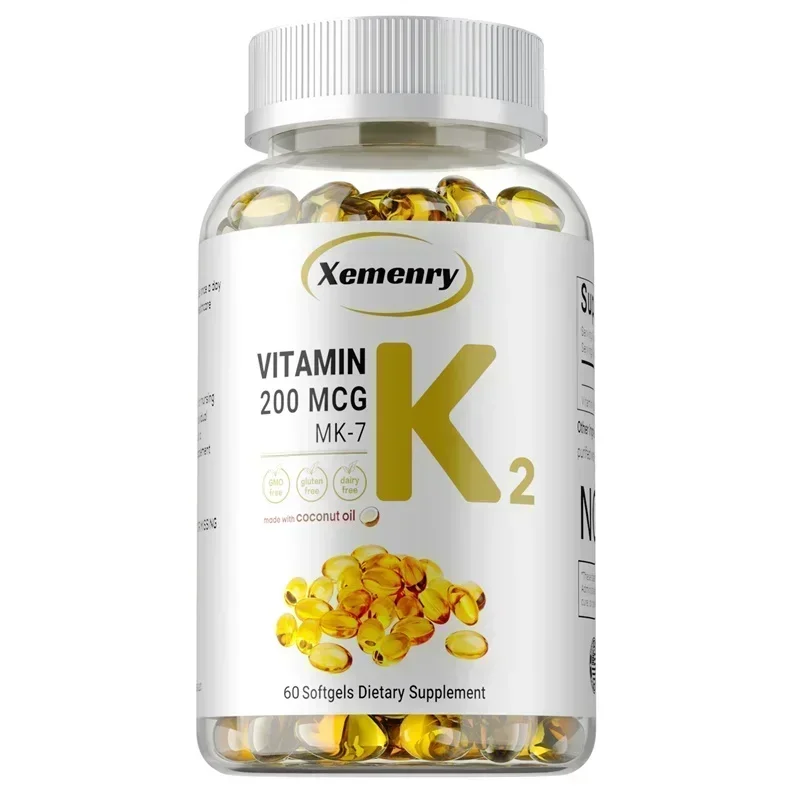 Vitamin K2 MK-7 Supplement: Supports Calcium Absorption, Bones, Joint, Immunity and Heart Health, Easy To Swallow
