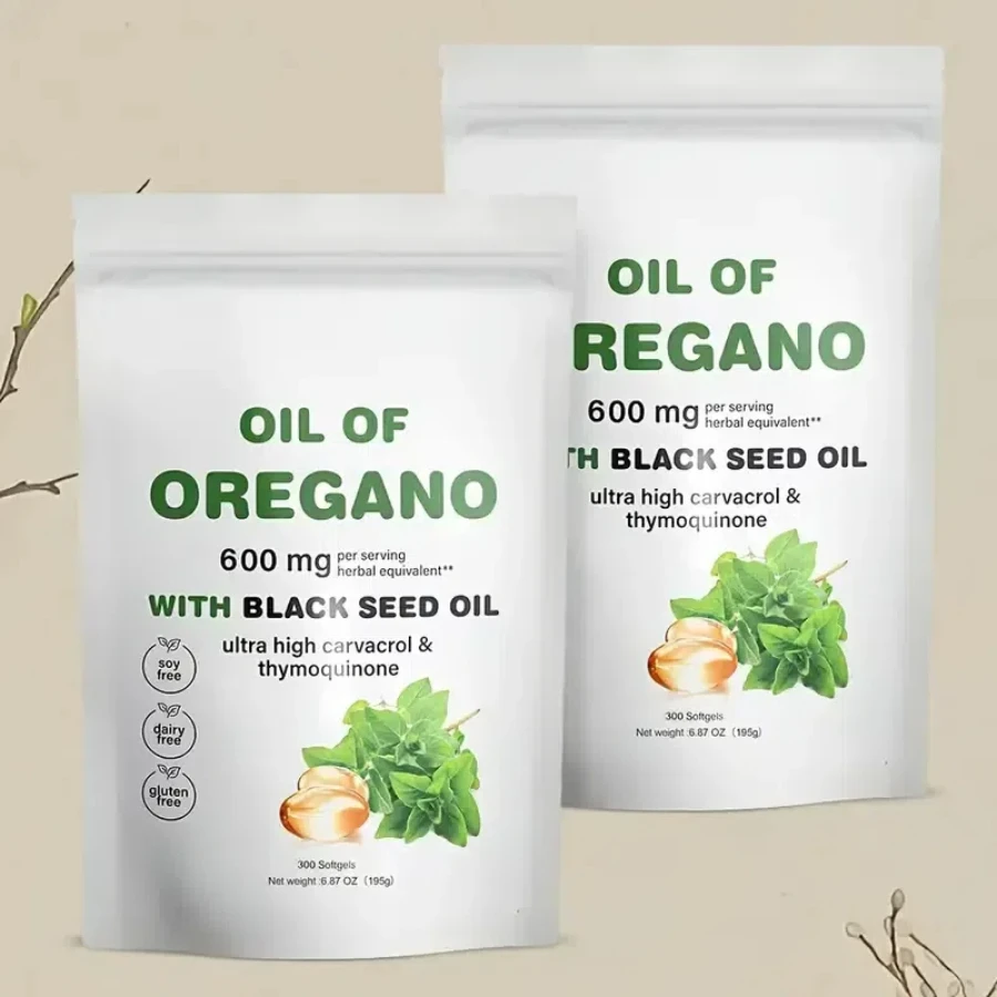 Oregano Oil Capsules with Black Seed Oil - Antioxidants - Highly Effective