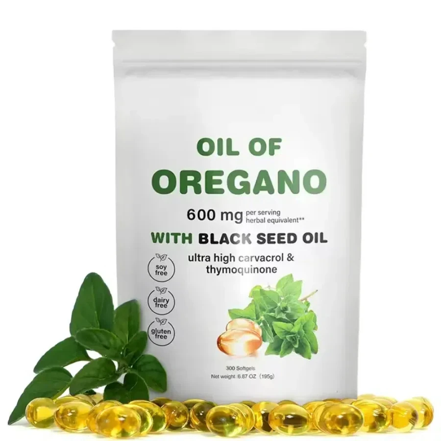 Oregano Oil Capsules with Black Seed Oil - Antioxidants - Highly Effective