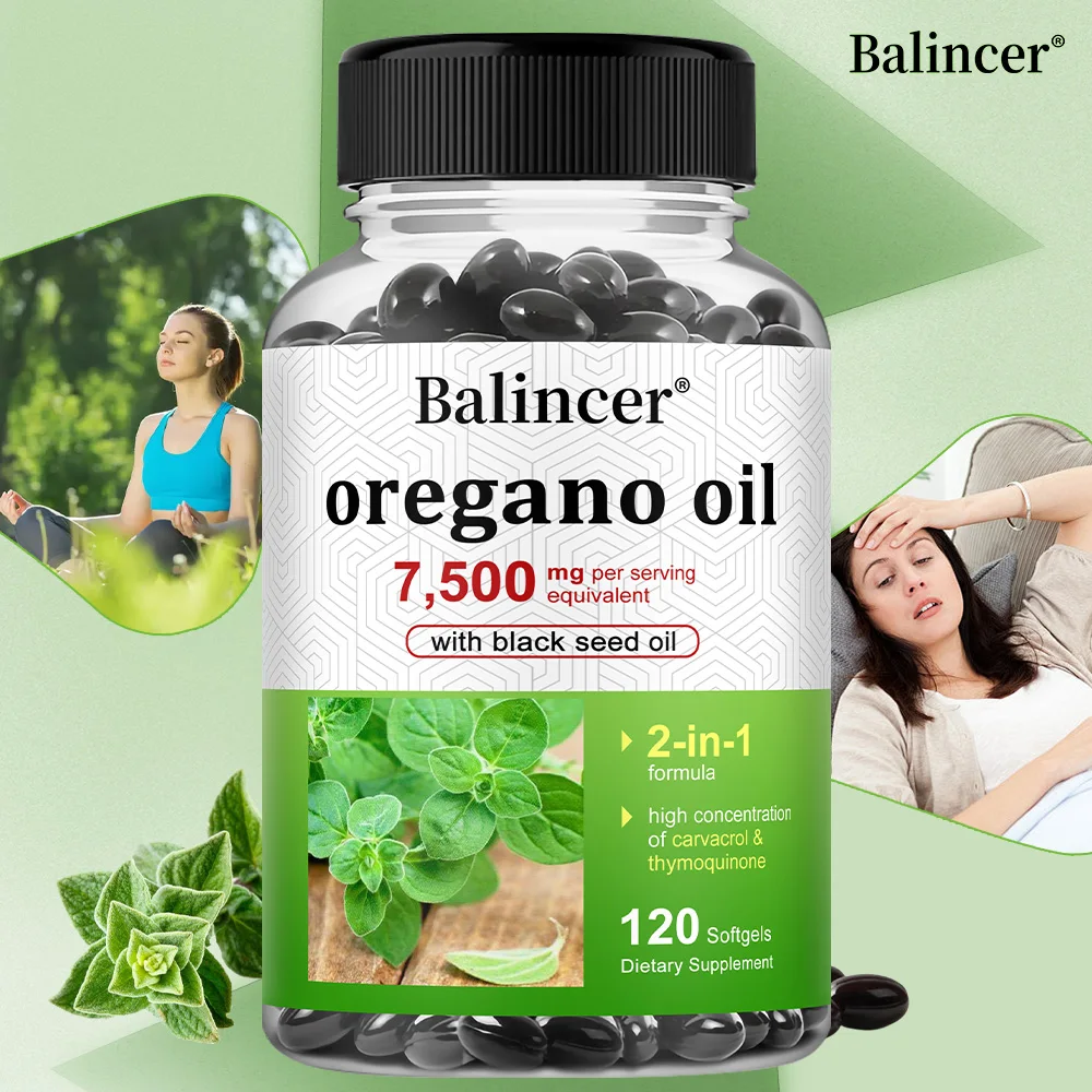 Oregano Oil Capsules - For Digestive Health, Intestinal Health, Blood Circulation