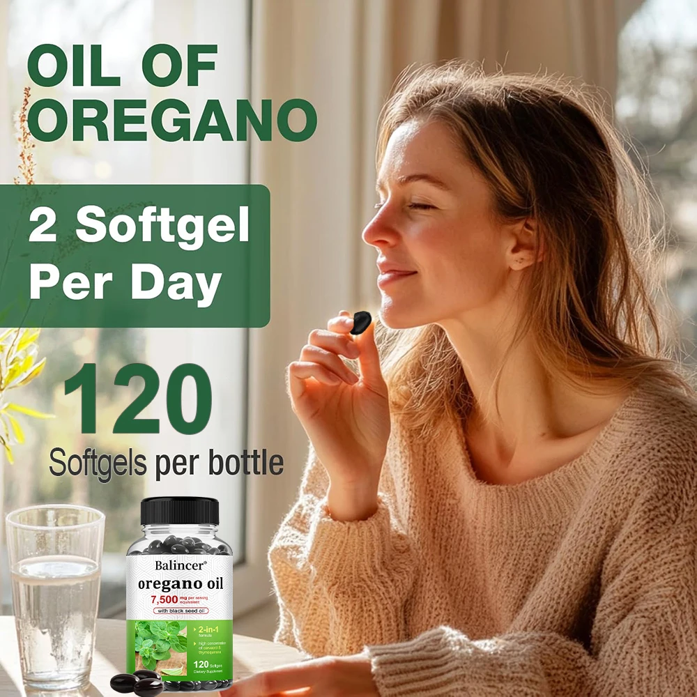 Oregano Oil Capsules - For Digestive Health, Intestinal Health, Blood Circulation