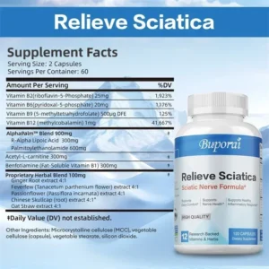 Sciatic Nerve Supplements - Joint Health, Anti-Inflammatory, Knee Muscle Arthritis