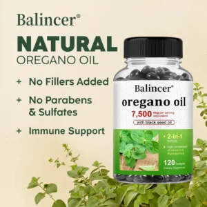 Oregano Oil Capsules - For Digestive Health, Intestinal Health, Blood Circulation