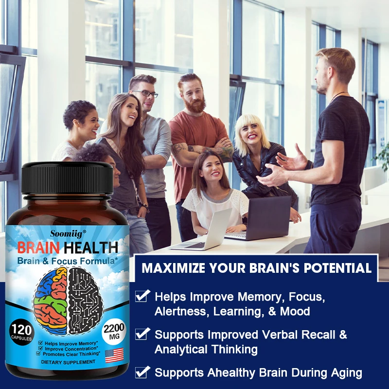 Brain Booster with vitamin B6 and B12 supplement to strengthen memor