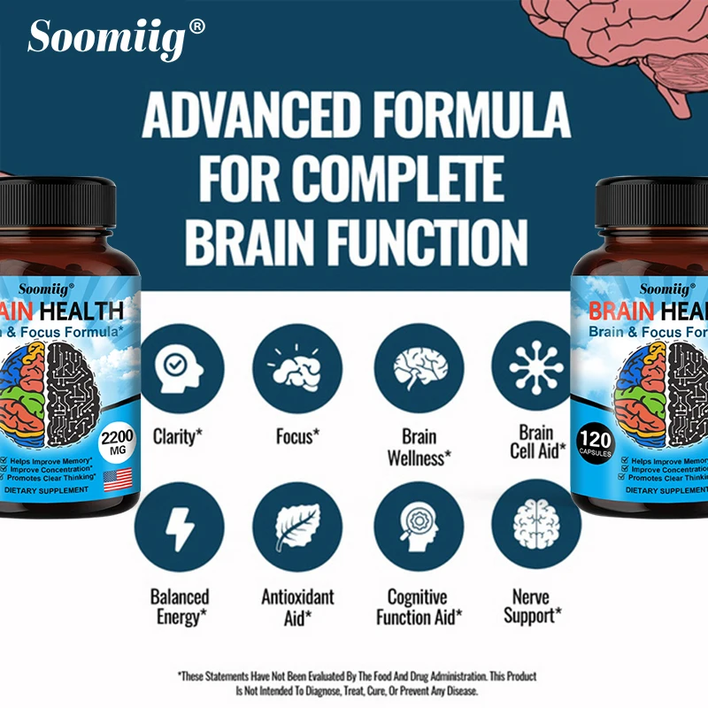 Brain Booster with vitamin B6 and B12 supplement to strengthen memor