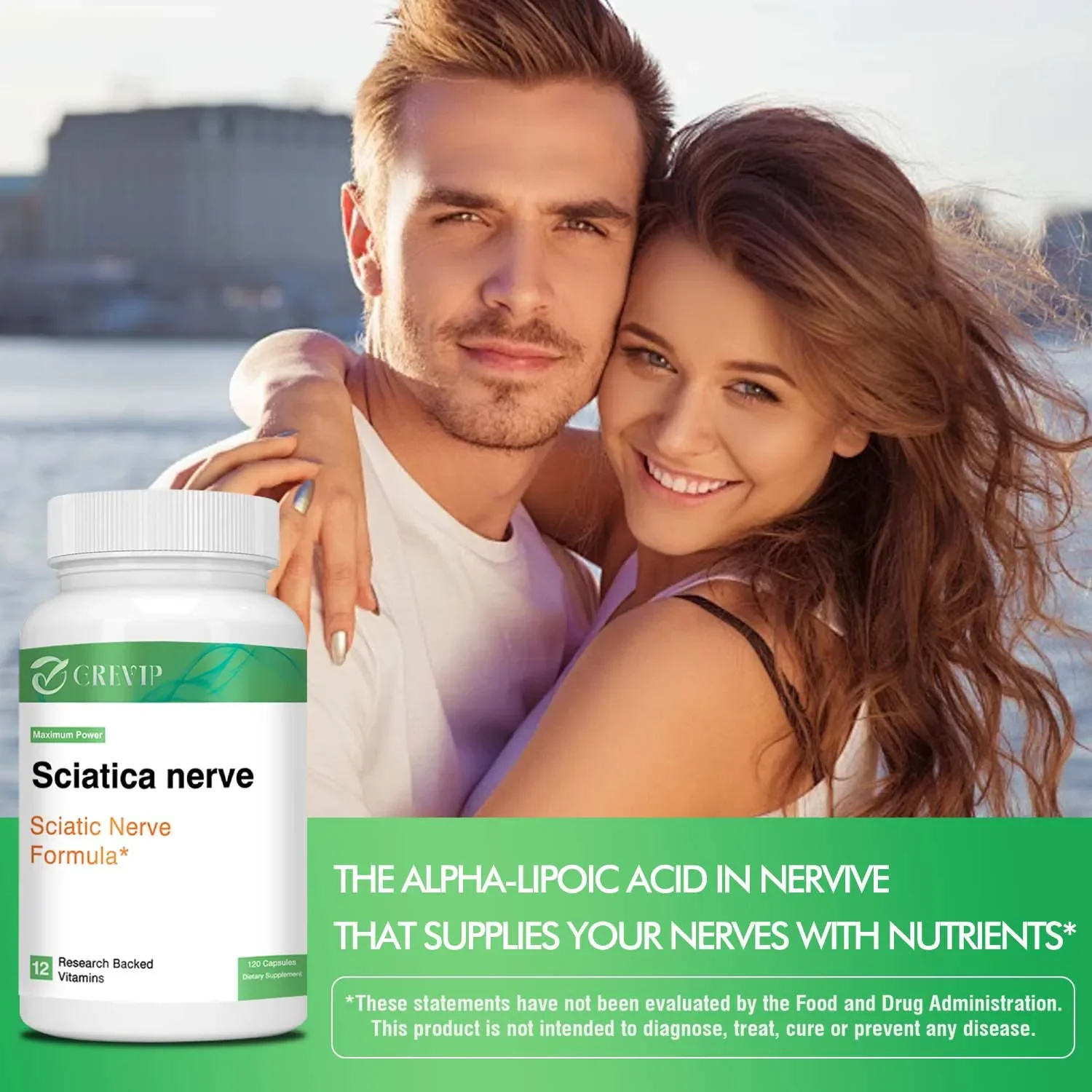 Sciatic Nerve Health Support - Helps Relieve Pain, Stiffness and Restore Mobility