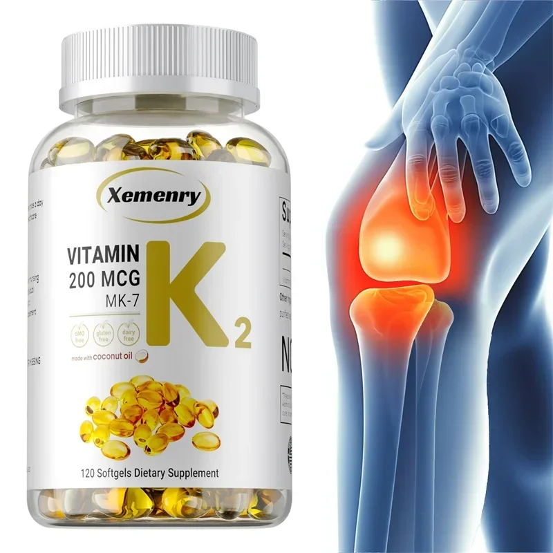 Vitamin K2 MK-7 Supplement: Supports Calcium Absorption, Bones, Joint, Immunity and Heart Health, Easy To Swallow