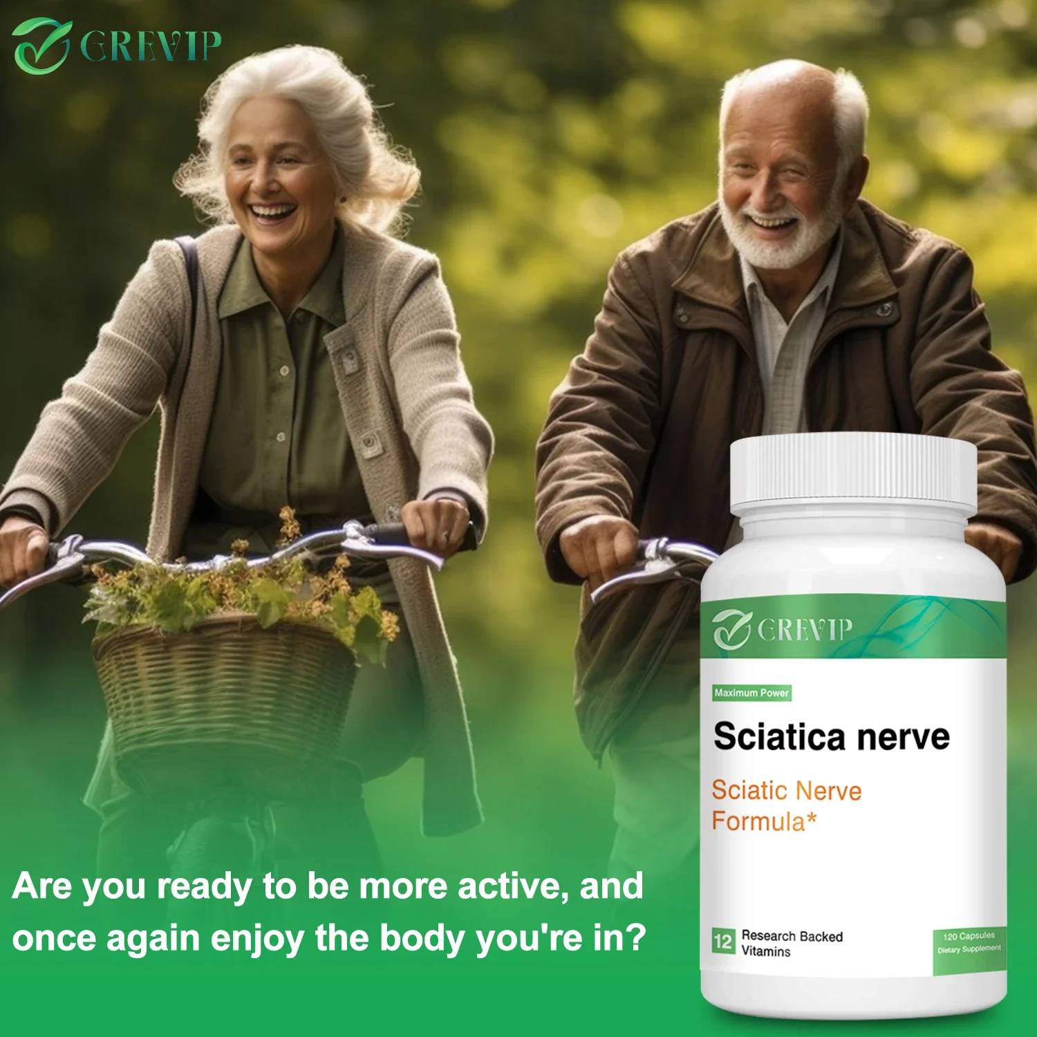 Sciatic Nerve Health Support - Helps Relieve Pain, Stiffness and Restore Mobility