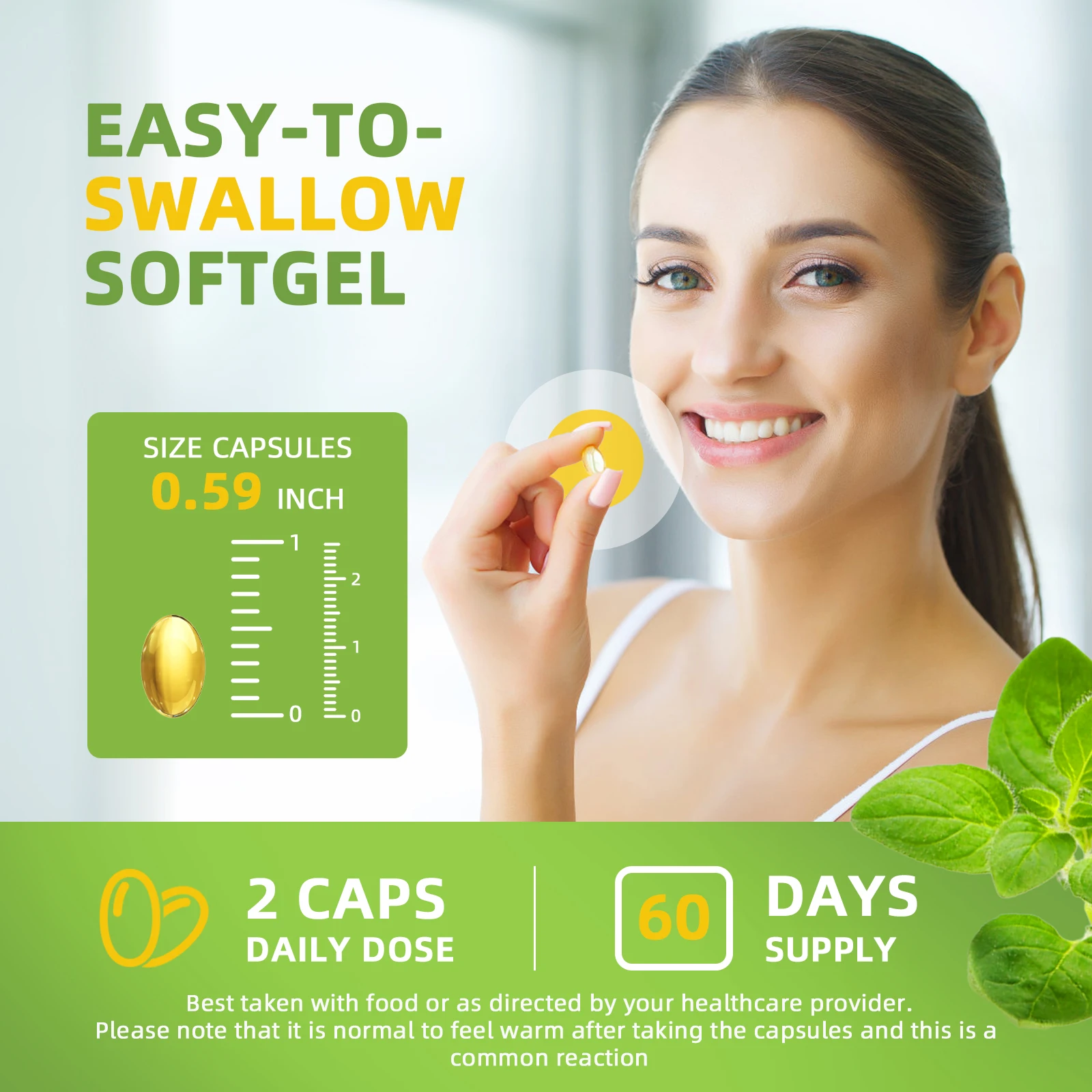 LUKAREE Oregano Oil Capsules with Black Seed Oil, Garlic Oil, Vitamin D3 E for Antioxidant, Immune and Digestive Support, GMO Free