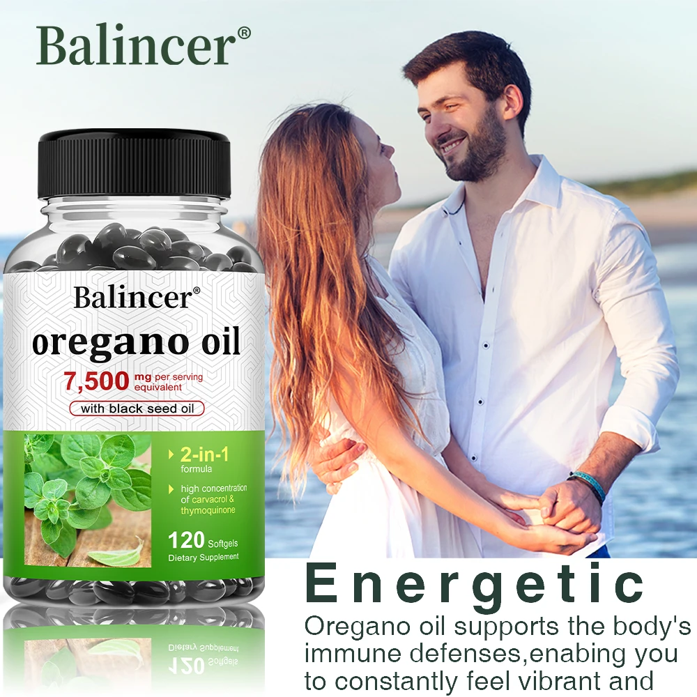 Oregano Oil Capsules - For Digestive Health, Intestinal Health, Blood Circulation